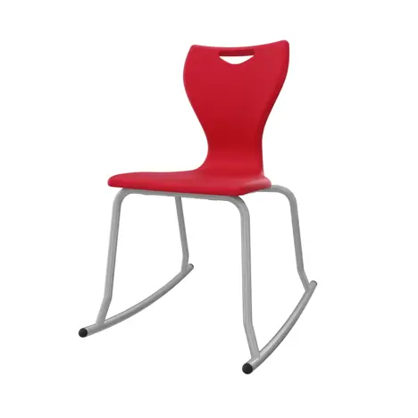 En Rock Educational Chair - Size 6 - Grey Frame - Cherry Red